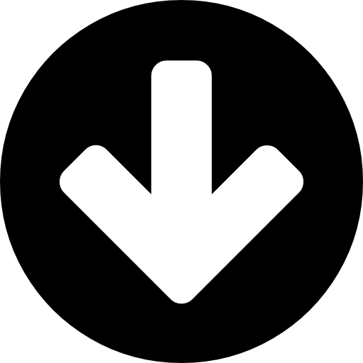 arrow-down-on-black-circular-background